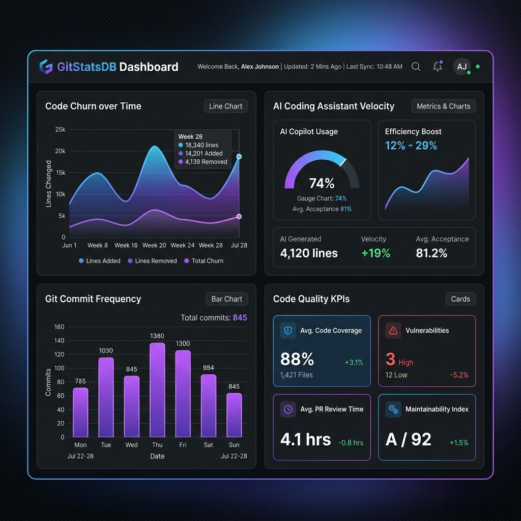 GitStatsDB Engineering Metrics